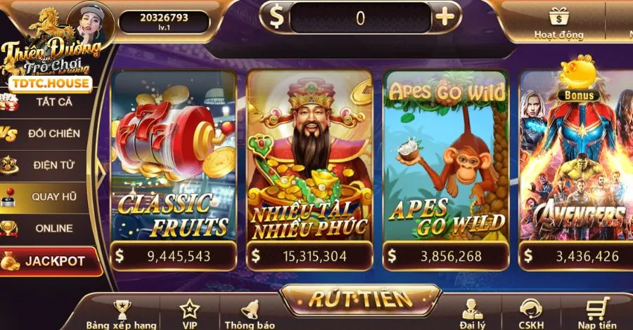 Giao diện trò chơi bắn cá acb888 iOS